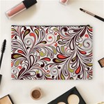 Colorful abstract floral background Cosmetic Bag (Large)  Back