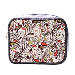 Colorful Abstract Floral Background Mini Toiletries Bags by TastefulDesigns