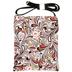 Colorful Abstract Floral Background Shoulder Sling Bags by TastefulDesigns