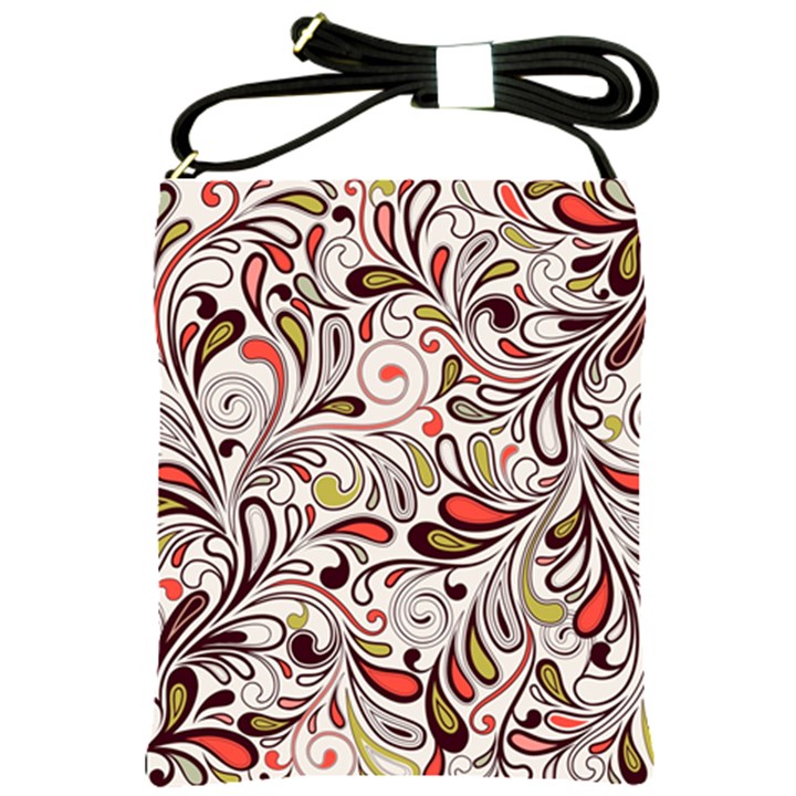 Colorful abstract floral background Shoulder Sling Bags