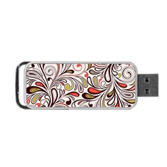 Colorful Abstract Floral Background Portable Usb Flash (two Sides) by TastefulDesigns