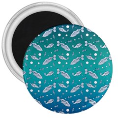 Under The Sea Paisley 3  Magnets