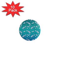 Under The Sea Paisley 1  Mini Magnet (10 Pack)  by emilyzragz