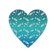 Under The Sea Paisley Heart Magnet by emilyzragz