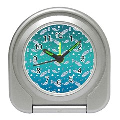 Under The Sea Paisley Travel Alarm Clocks by emilyzragz