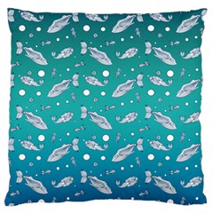 Under The Sea Paisley Large Cushion Case (one Side) by emilyzragz