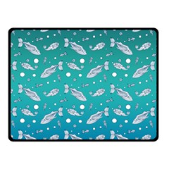 Under The Sea Paisley Double Sided Fleece Blanket (small)  by emilyzragz