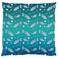 Under The Sea Paisley Large Flano Cushion Case (one Side) by emilyzragz