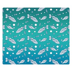 Under The Sea Paisley Double Sided Flano Blanket (small)  by emilyzragz