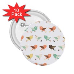 Assorted Birds Pattern 2 25  Buttons (10 Pack)  by linceazul