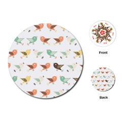 Assorted Birds Pattern Playing Cards (round)  by linceazul