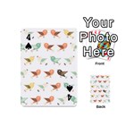 Assorted Birds Pattern Playing Cards 54 (Mini)  Front - Spade4