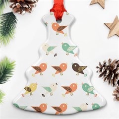 Assorted Birds Pattern Christmas Tree Ornament (two Sides) by linceazul