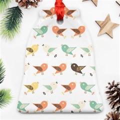 Assorted Birds Pattern Bell Ornament (two Sides) by linceazul