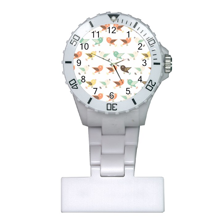 Assorted Birds Pattern Plastic Nurses Watch