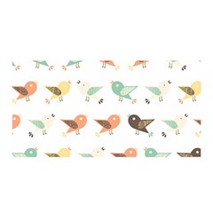 Assorted Birds Pattern Satin Wrap by linceazul