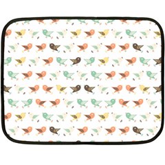 Assorted Birds Pattern Double Sided Fleece Blanket (mini)  by linceazul