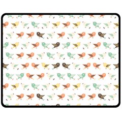 Assorted Birds Pattern Fleece Blanket (medium)  by linceazul