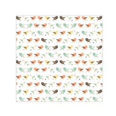 Assorted Birds Pattern Small Satin Scarf (square) by linceazul