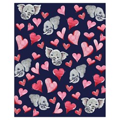 Elephant Lover Hearts Elephants Drawstring Bag (small) by BubbSnugg