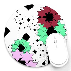 Star Flowers             Round Mousepad by LalyLauraFLM