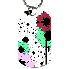 Star Flowers             Dog Tag (one Side) by LalyLauraFLM