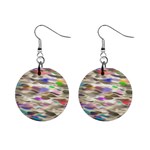 Colorful watercolors           1  Button Earrings Front