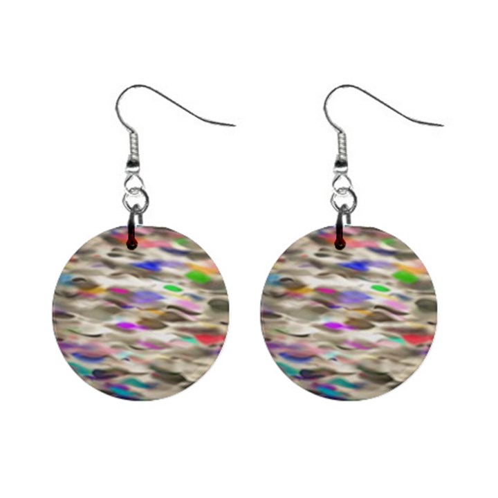 Colorful watercolors           1  Button Earrings