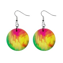 Pastel Shapes Painting            1  Button Earrings