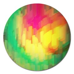 Pastel Shapes Painting            Magnet 5  (round) by LalyLauraFLM