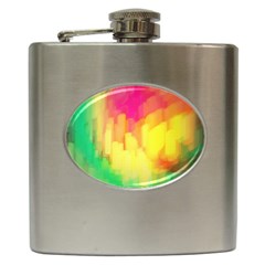 Pastel Shapes Painting            Hip Flask (6 Oz) by LalyLauraFLM