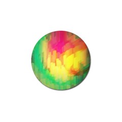 Pastel Shapes Painting            Golf Ball Marker by LalyLauraFLM