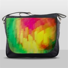 Pastel Shapes Painting            Messenger Bag by LalyLauraFLM