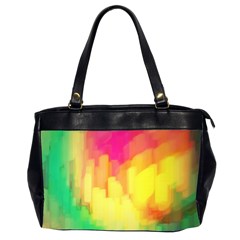 Pastel Shapes Painting            Oversize Office Handbag (2 Sides) by LalyLauraFLM