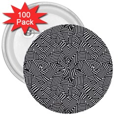 Modern Intricate Optical 3  Buttons (100 Pack)  by dflcprints