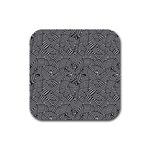 Modern Intricate Optical Rubber Coaster (Square)  Front