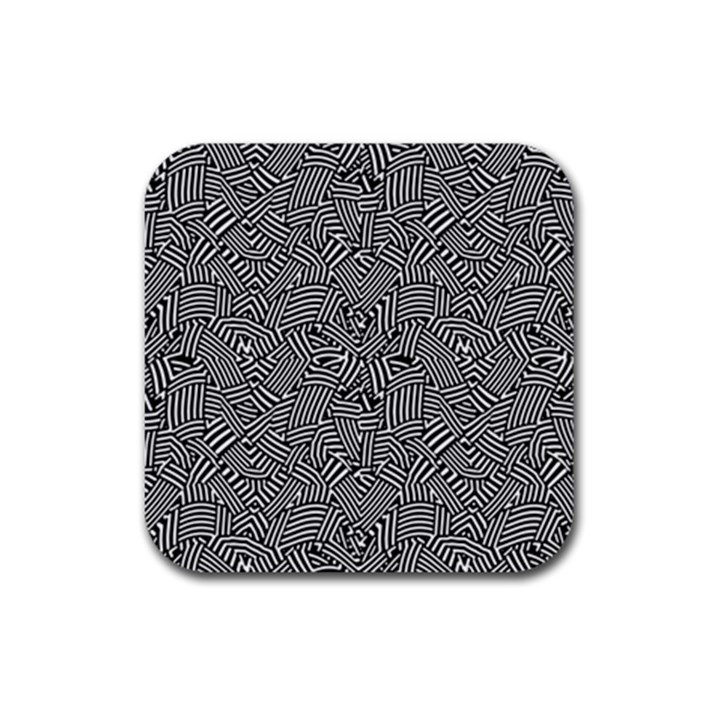 Modern Intricate Optical Rubber Coaster (Square) 