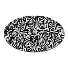 Modern Intricate Optical Oval Magnet