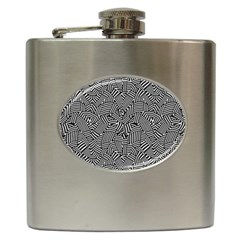 Modern Intricate Optical Hip Flask (6 Oz) by dflcprints