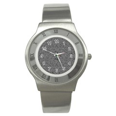 Modern Intricate Optical Stainless Steel Watch