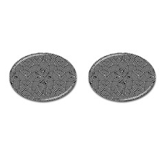 Modern Intricate Optical Cufflinks (oval) by dflcprints