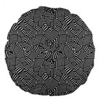 Modern Intricate Optical Large 18  Premium Round Cushions Back