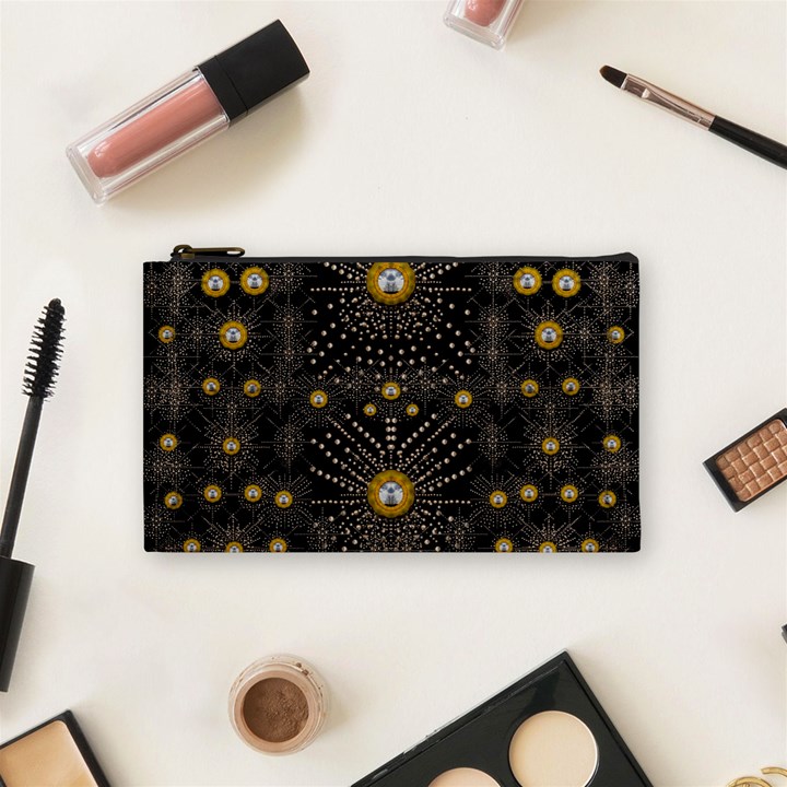 Lace Of Pearls In The Earth Galaxy Pop Art Cosmetic Bag (Small) 