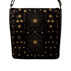 Lace Of Pearls In The Earth Galaxy Pop Art Flap Messenger Bag (l)  by pepitasart