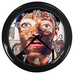 Shitfaced Wall Clocks (black) by RakeClag