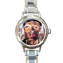 Shitfaced Round Italian Charm Watch by RakeClag