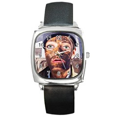 Shitfaced Square Metal Watch by RakeClag