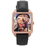 Shitfaced Rose Gold Leather Watch  Front