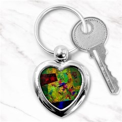 Green Paint             Key Chain (heart) by LalyLauraFLM