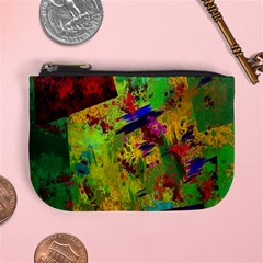 Green Paint       Mini Coin Purse by LalyLauraFLM